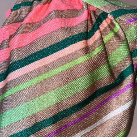 💖HP🌴HTF VS Tan, Colored-striped Bandeau Bikini👙 - Picture 7 of 8